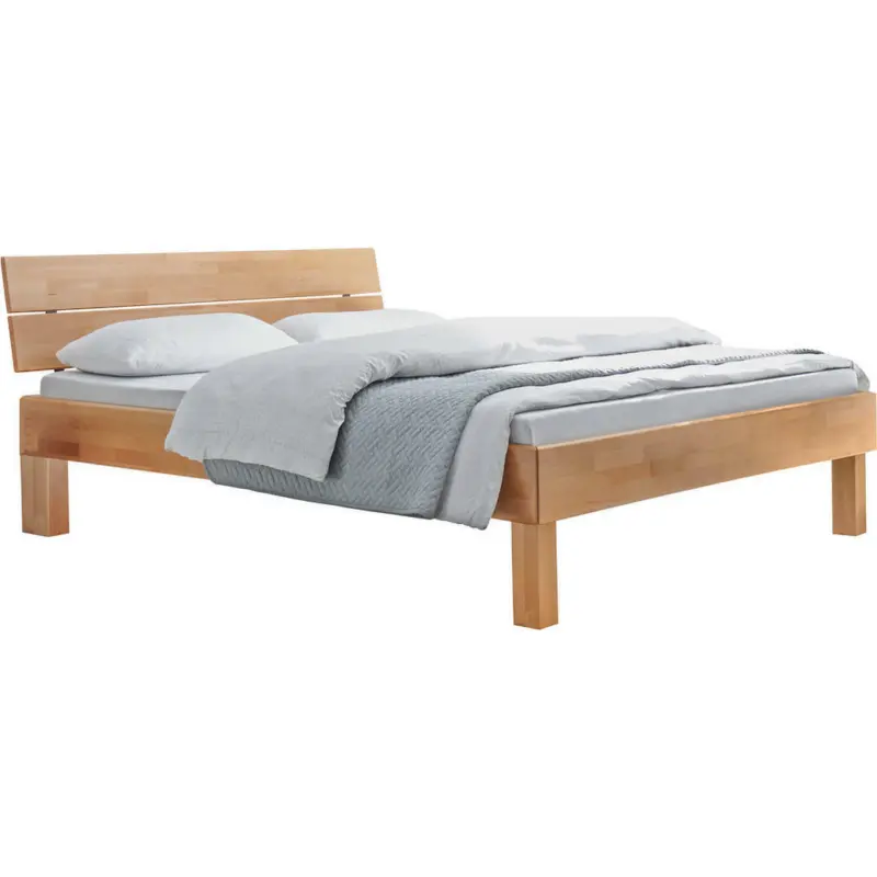 Bett 180/200 cm in Buchefarben