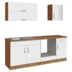 XXXLutz Lauterach - Ihr M&ouml;belhaus bei Bregenz K&uuml;chenleerblock 210 cm in Wei&szlig;, Eichefarben