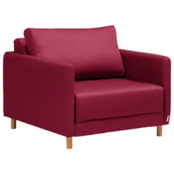 Schlafsessel in Webstoff Rot