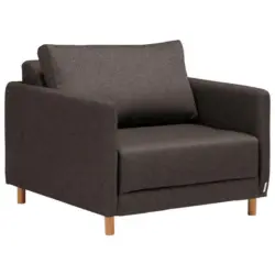 Schlafsessel in Webstoff Dunkelbraun