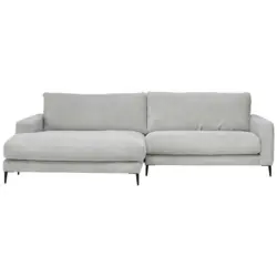 Ecksofa in Kord Grau