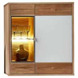 H&auml;ngevitrine in Wei&szlig;, Wildeiche