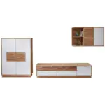 XXXLutz Lauterach - Ihr Möbelhaus bei Bregenz Wohnwand 379/161/48 cm in Weiß, Wildeiche