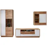 XXXLutz Lauterach - Ihr Möbelhaus bei Bregenz Wohnwand 344/211/48 cm in Weiß, Wildeiche