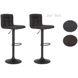 Barhocker-Set in Anthrazit