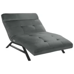 Relaxliege in Mikrofaser Dunkelgrau