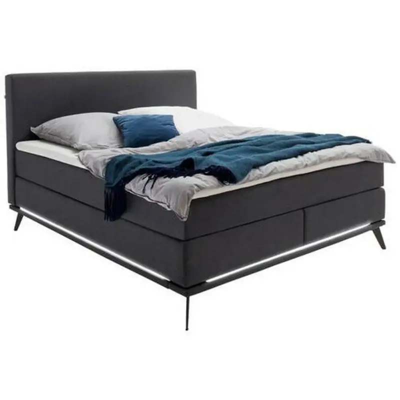 Boxspringbett 180/200 cm in Anthrazit