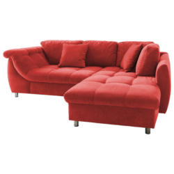 Ecksofa in Mikrofaser Rot