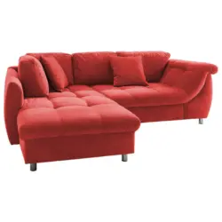 Ecksofa in Mikrofaser Rot