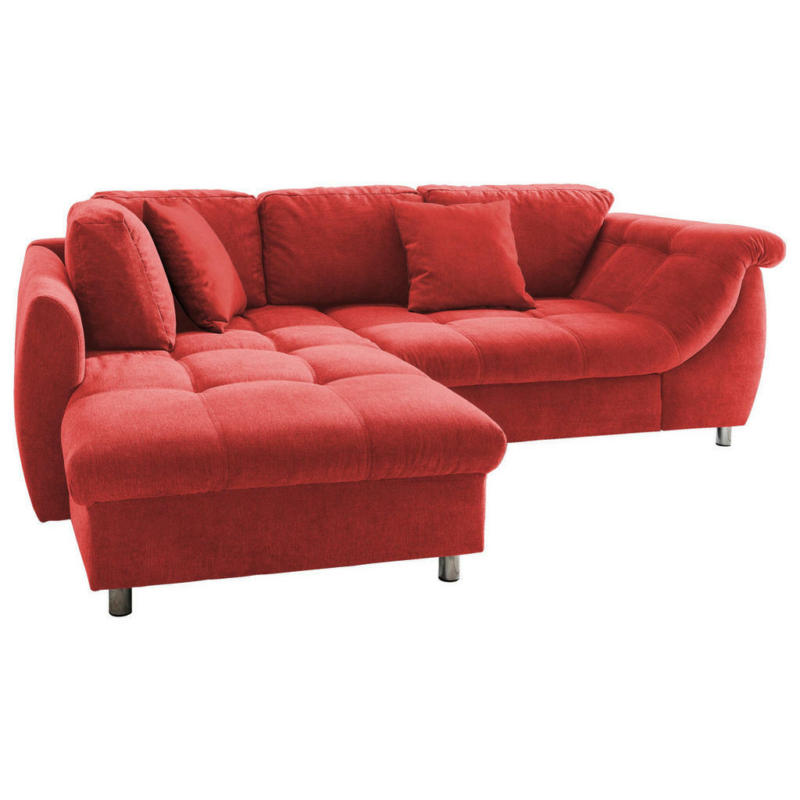 Ecksofa in Mikrofaser Rot