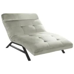 Relaxliege in Mikrofaser Hellgrau, Hellgrün