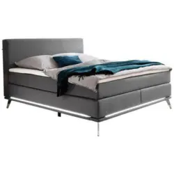 Boxspringbett 180/200 cm in Hellgrau