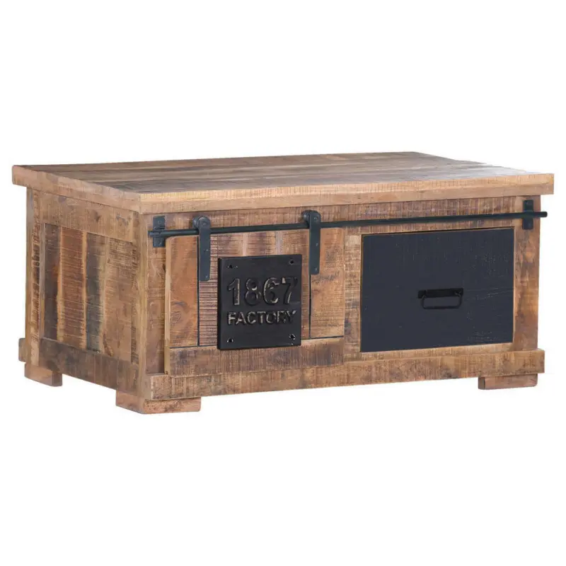 Couchtisch in Holz, Metall 100/70/45 cm