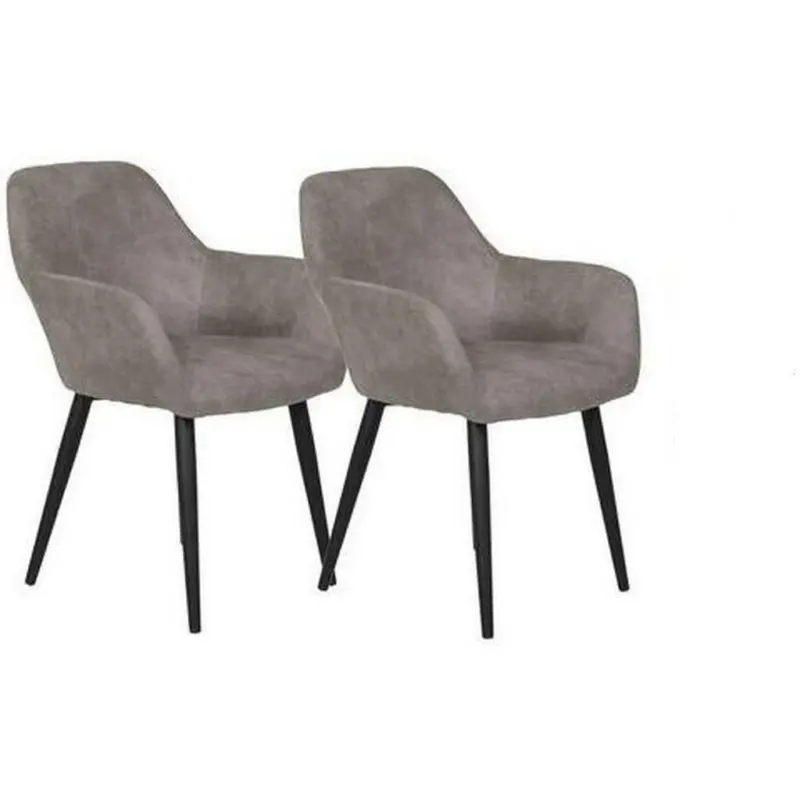 Armlehnstuhl-Set 2 Stück in Mikrofaser