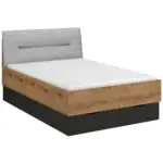XXXLutz Lauterach - Ihr Möbelhaus bei Bregenz Bett 120/200 cm in Graphitfarben, Grau, Eiche Artisan