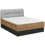 XXXLutz Lauterach - Ihr Möbelhaus bei Bregenz Bett 140/200 cm in Graphitfarben, Grau, Eiche Artisan