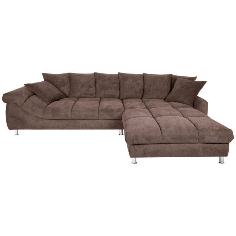 Ecksofa in Webstoff Taupe