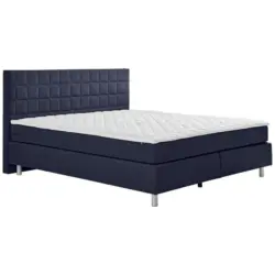 Boxspringbett 140/200 cm in Dunkelblau