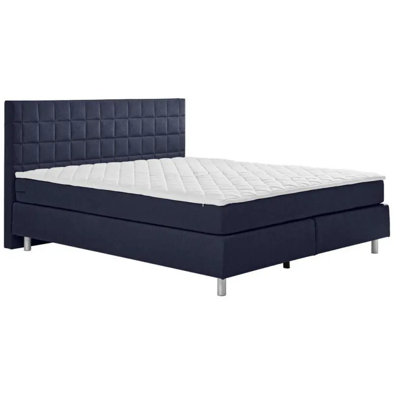 Boxspringbett 140/200 cm in Dunkelblau