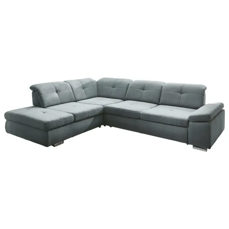 Ecksofa in Mikrofaser Alufarben