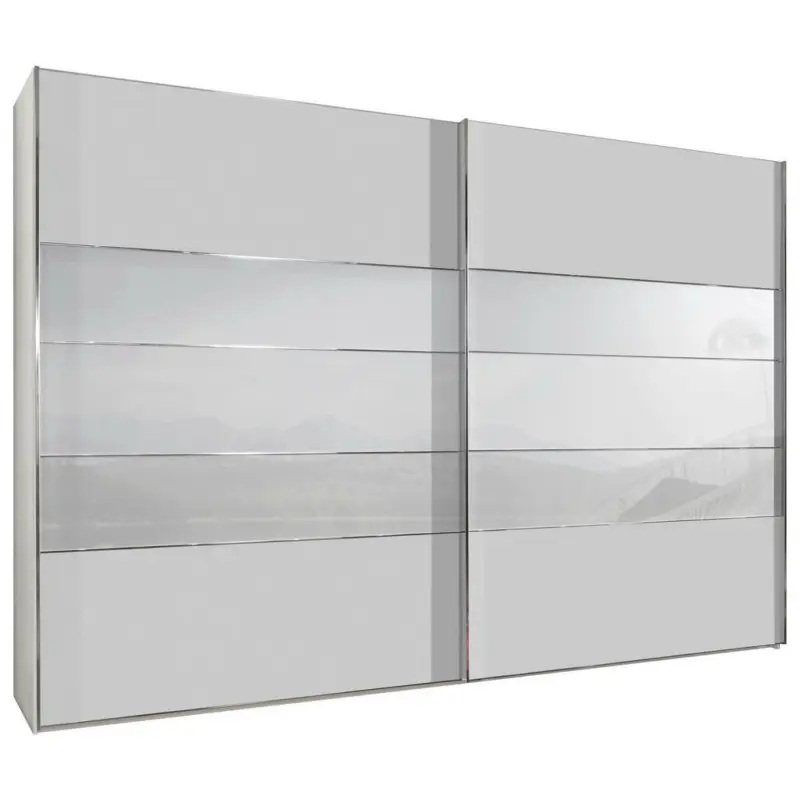 Schwebetürenschrank in Weiß