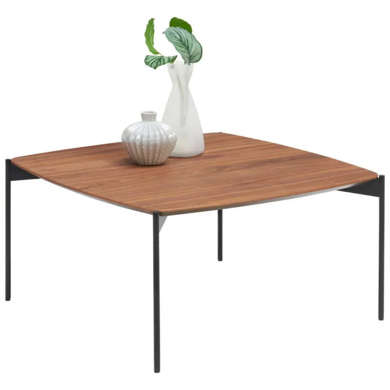 Couchtisch in Holz, Metall 83/83/42 cm