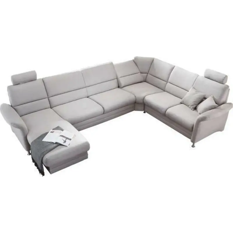 Wohnlandschaft in Flachgewebe Grau