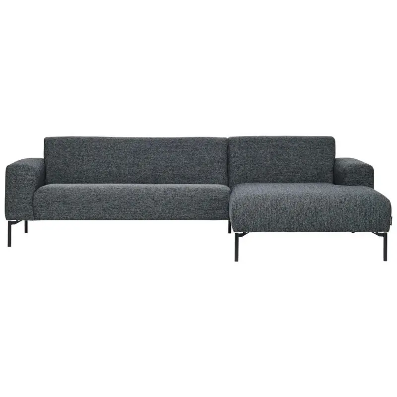 Ecksofa in Flachgewebe Anthrazit