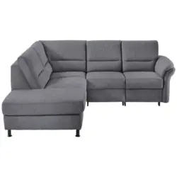Ecksofa in Flachgewebe Blau