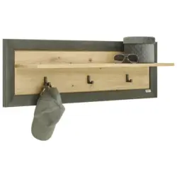 Wandboard in 106,2/33,5/21,6 cm Eichefarben, Dunkelgrau