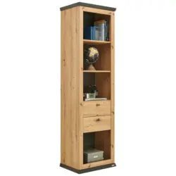 Regal 60/209/43 cm Eichefarben, Dunkelgrau