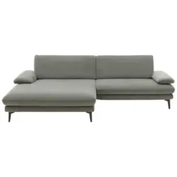 Ecksofa in Webstoff Grau