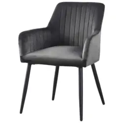 Armlehnstuhl in Eisen Samt