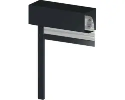 ARON Vorbaurollladen PVC grau 1750 x 965 mm Kasten Aluminium RAL 7016 anthrazitgrau Motor Rechts