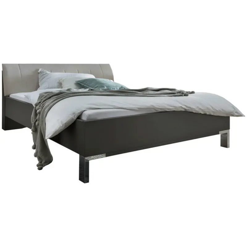 Bett 180/200 cm in Hellgrau, Dunkelgrau