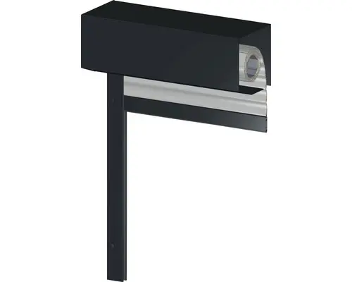 ARON Vorbaurollladen PVC grau 1300 x 515 mm Kasten Aluminium RAL 7016 anthrazitgrau Motor Links