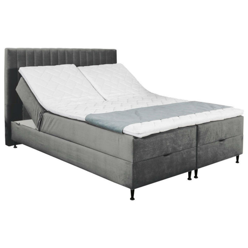 Boxspringbett 140/200 cm in Grau