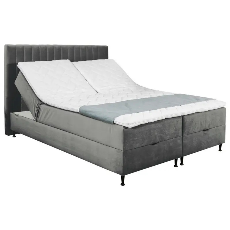 Boxspringbett 180/200 cm in Grau