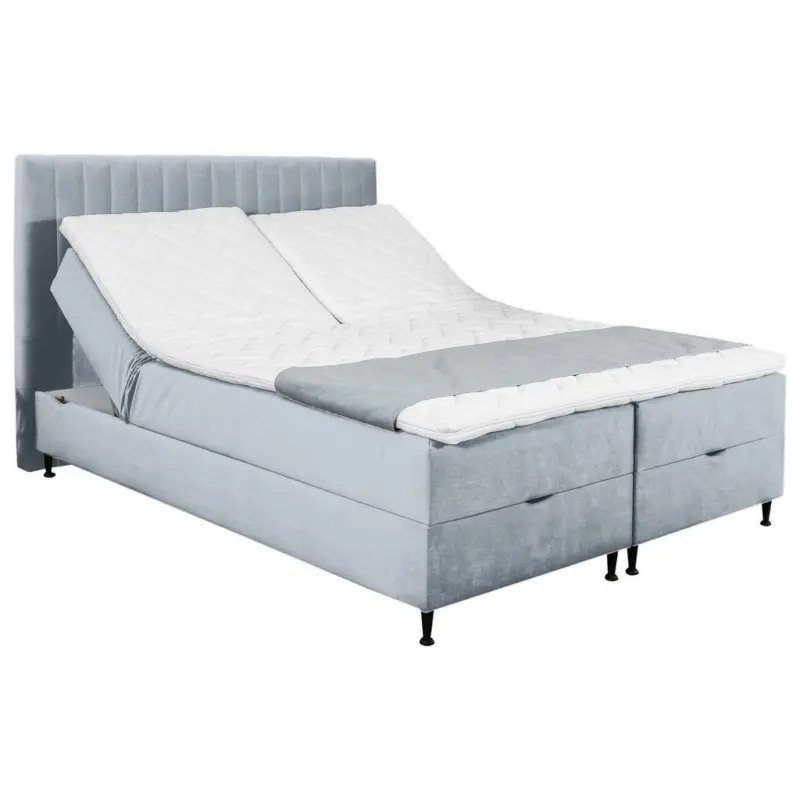 Boxspringbett 160/200 cm in Mintgrau