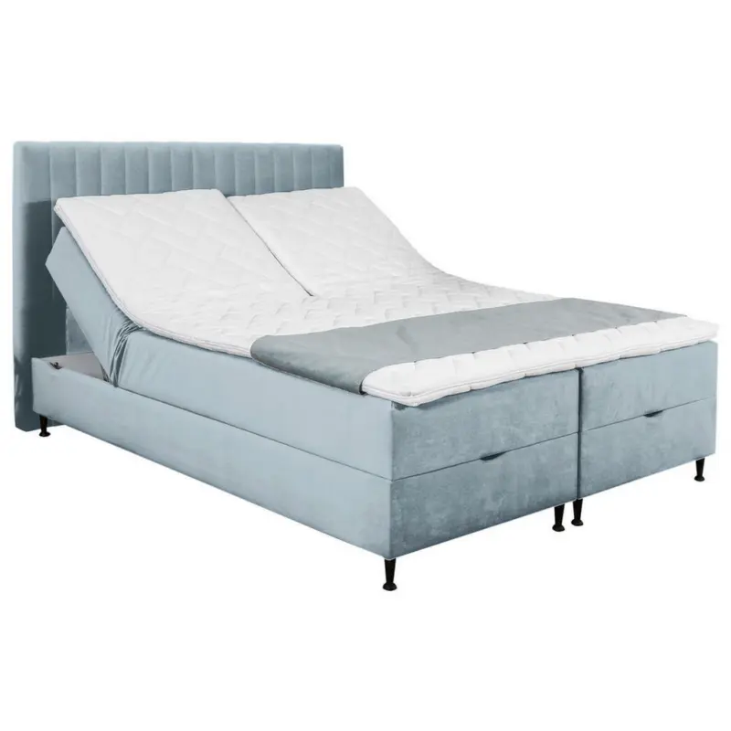 Boxspringbett 180/200 cm in Mintgrau