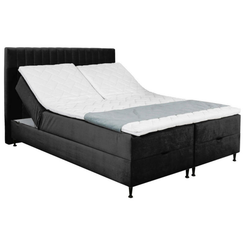 Boxspringbett 140/200 cm in Schwarz