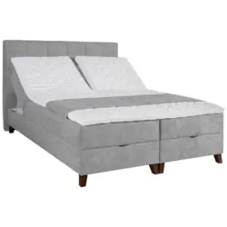 Boxspringbett 140/200 cm in Hellgrau