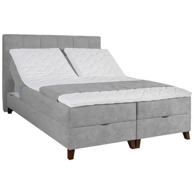 Boxspringbett 140/200 cm in Hellgrau