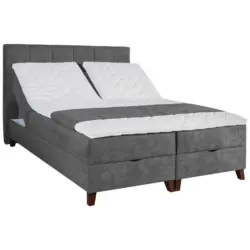 Boxspringbett 140/200 cm in Anthrazit