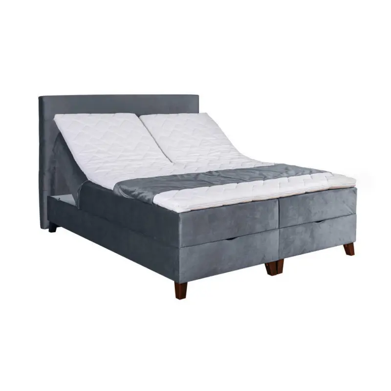 Boxspringbett 160/200 cm in Grau