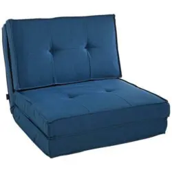 Schlafsessel in Webstoff Blau
