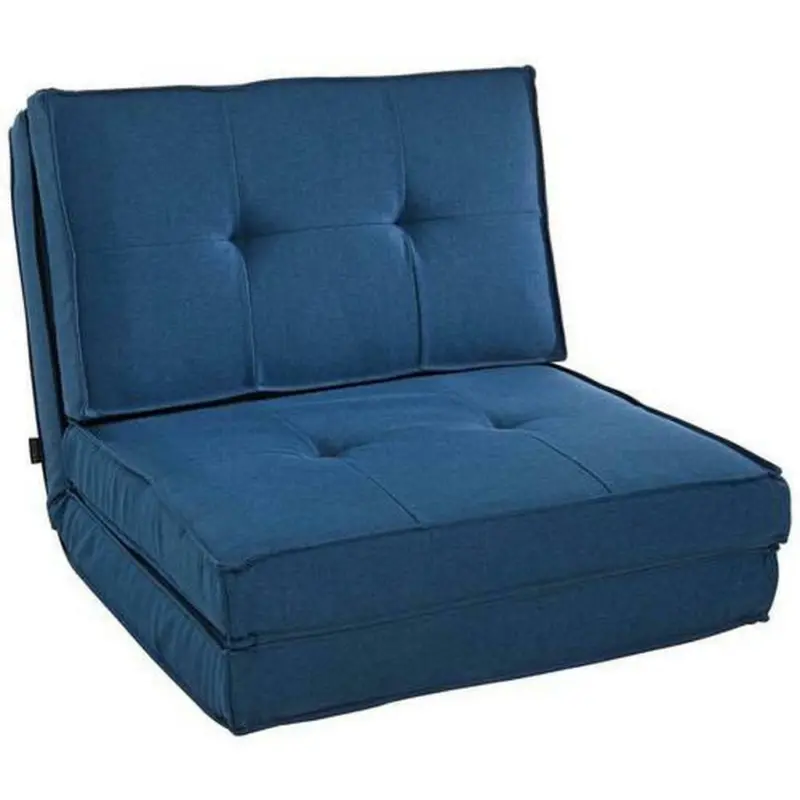 Schlafsessel in Webstoff Blau