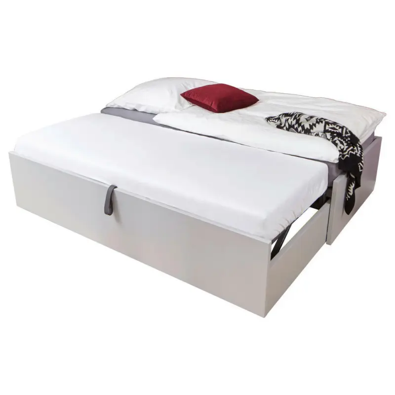 Ausziehbett 90/200 cm in Hellgrau