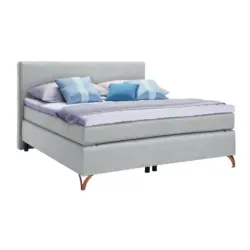 Boxspringbett 120/200 cm in Hellgrau