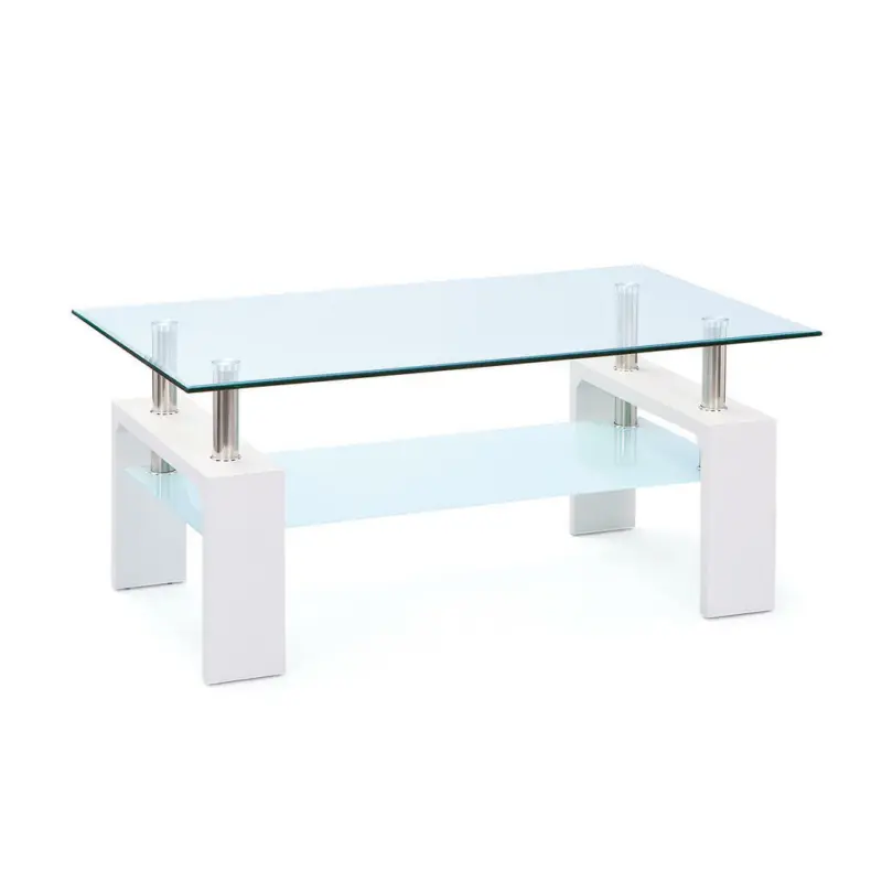 Couchtisch in Glas, Holzwerkstoff 100/45/60 cm
